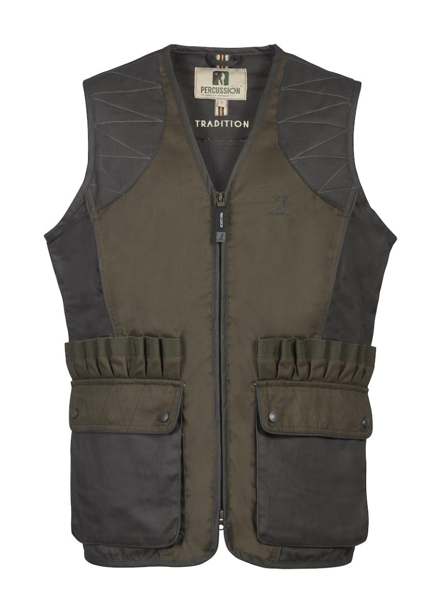 1215-GILET-TRADITION-BRODE-KAKI-CLAIR-PERCUSSION-FACE-2024