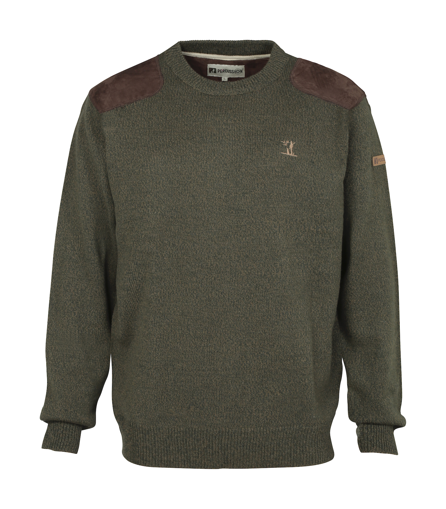 Percussion Zipped Sweatshirt With Boar - Olive - Edinburgh Outdoor Wear