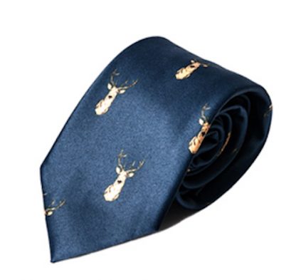 Carabou Country Tie - Navy Stag