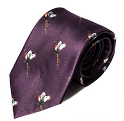 Carabou Country Tie - Burgandy Pheasant