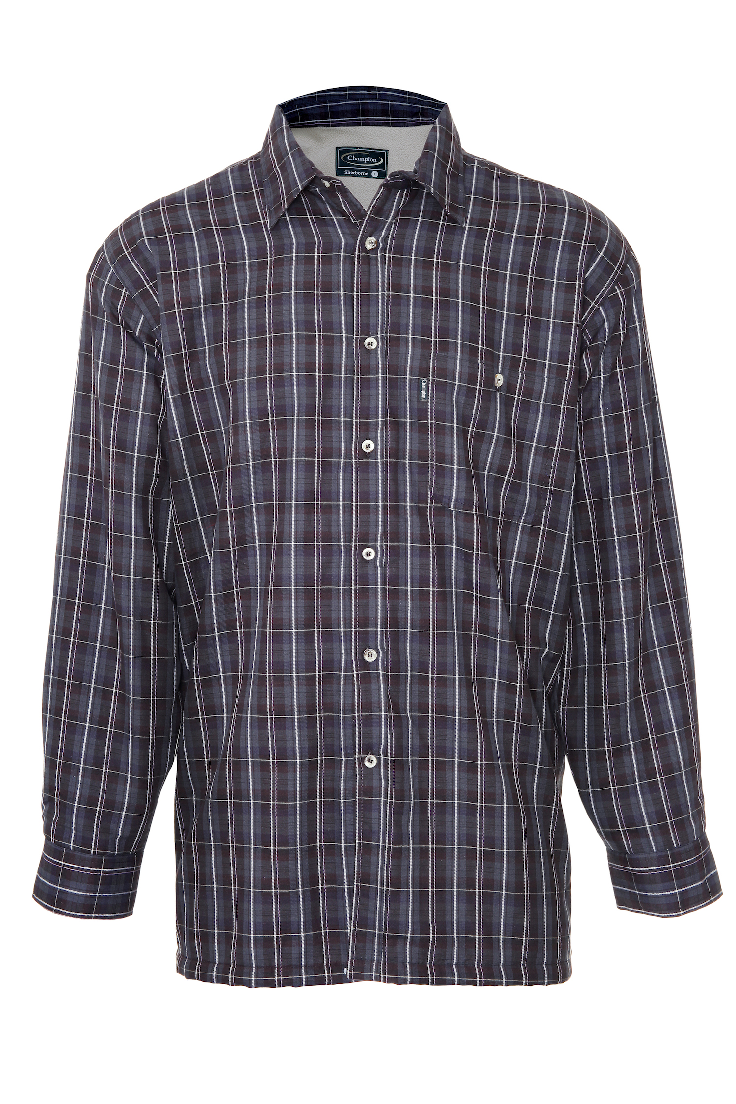 Champion Men's Sherborne Fleece Lined Shirt - Navy - Edinburgh