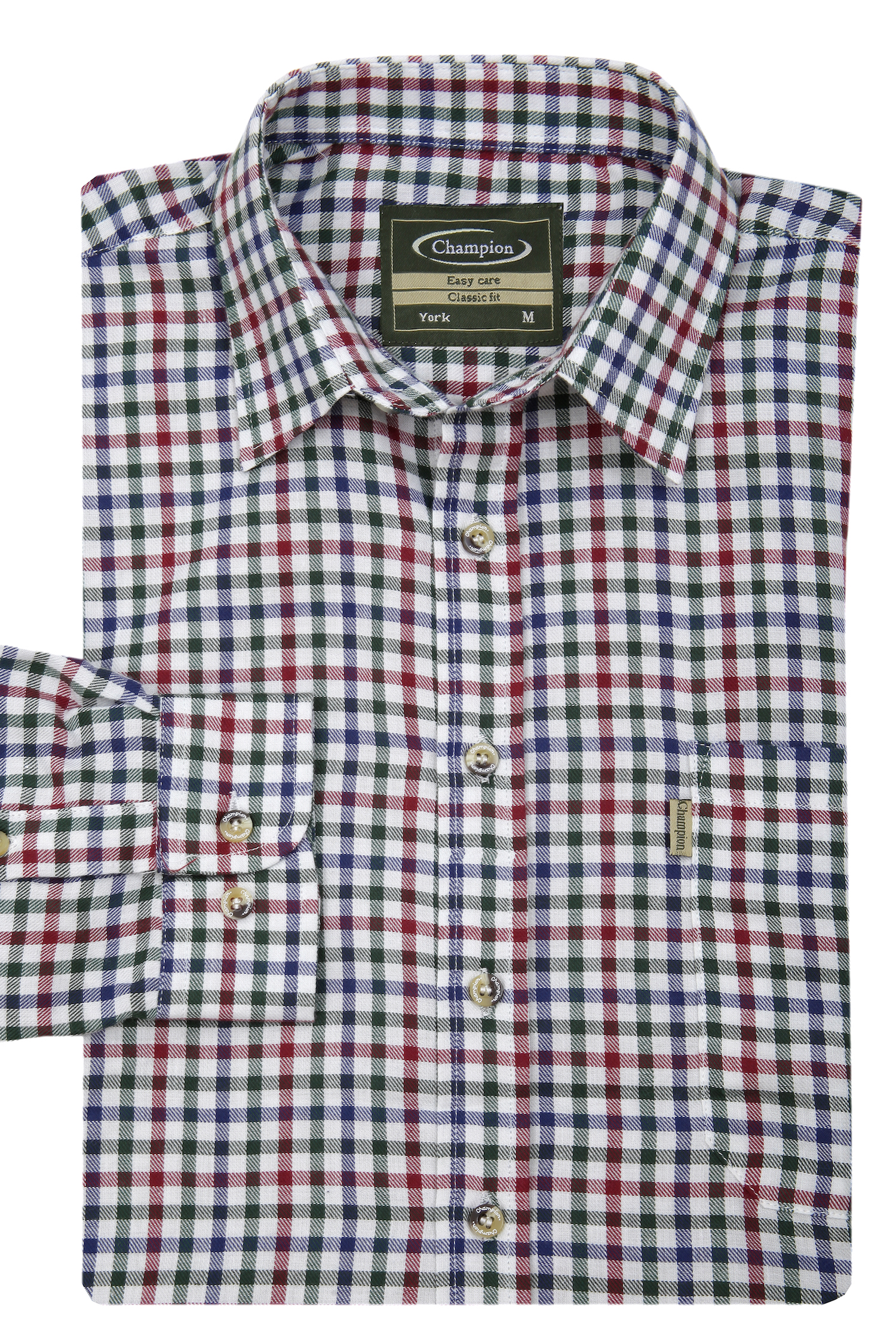 Champion Men's York Long Sleeve Shirt - Wine - Edinburgh Outdoor Wear