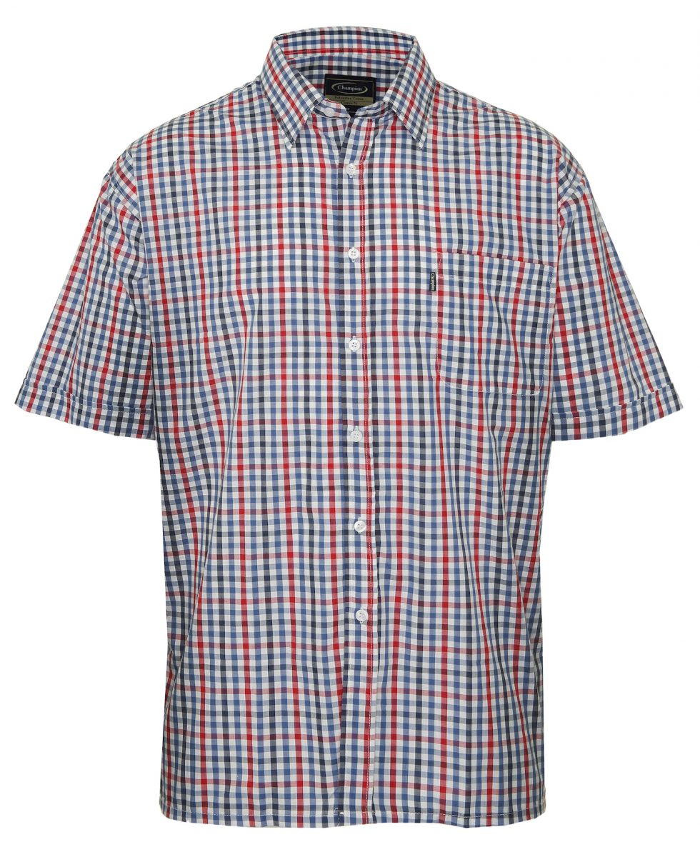 Champion Men's Doncaster Short Sleeve Shirt - Blue - Edinburgh Outdoor Wear