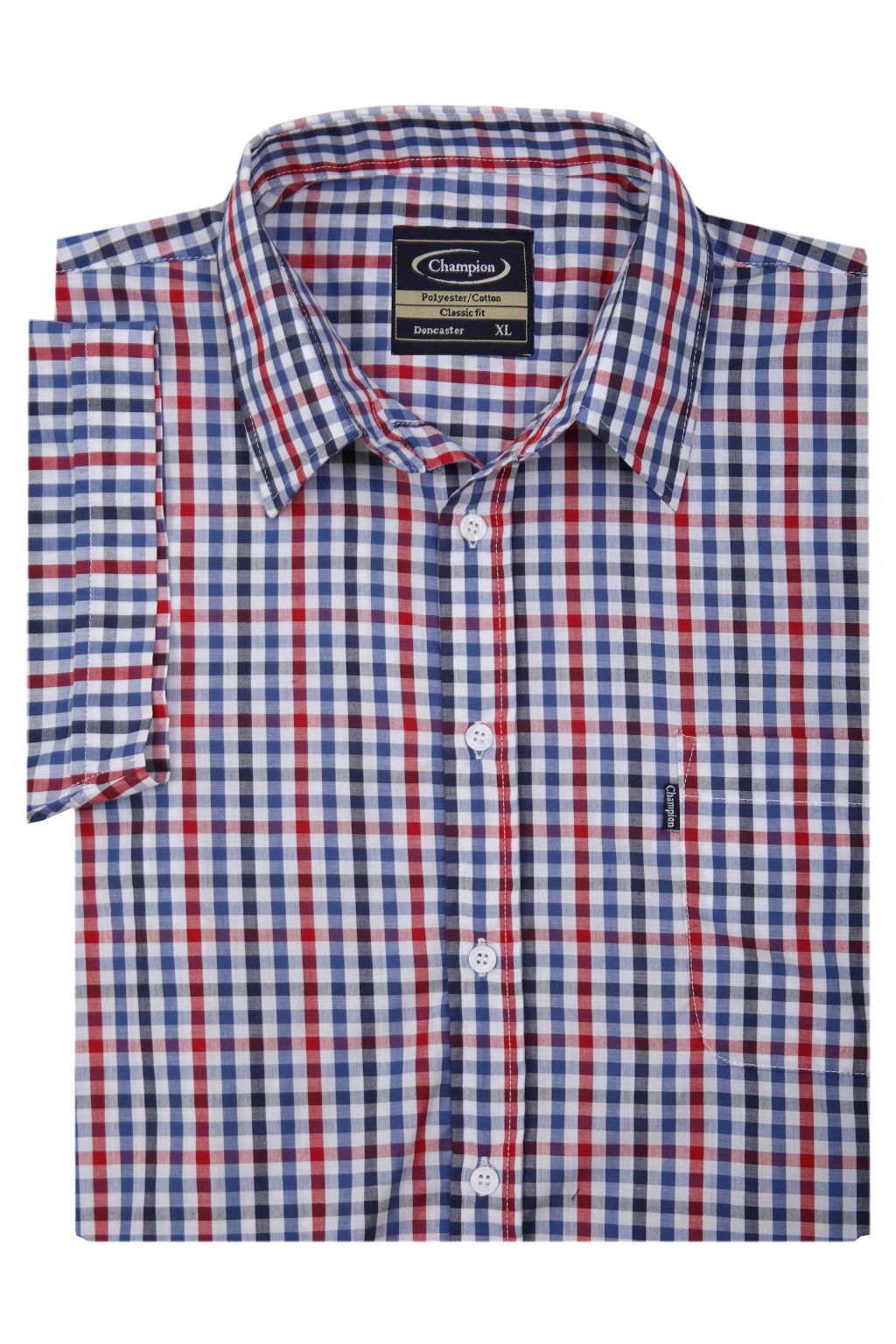 Champion Men's Doncaster Short Sleeve Shirt - Blue - Edinburgh Outdoor Wear