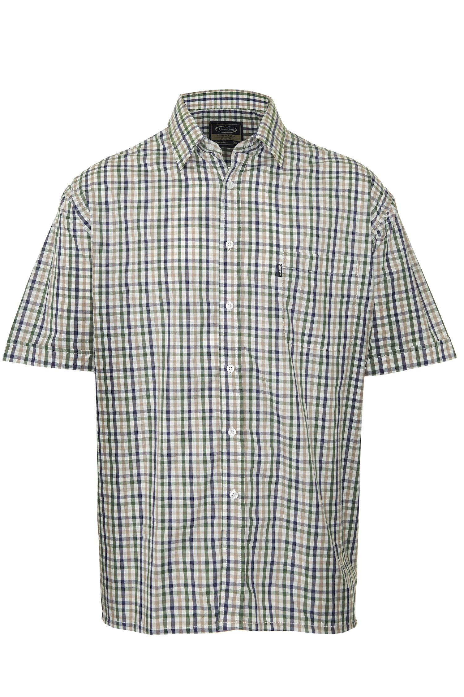 Champion Men's Doncaster Short Sleeve Shirt - Green - Edinburgh Outdoor ...