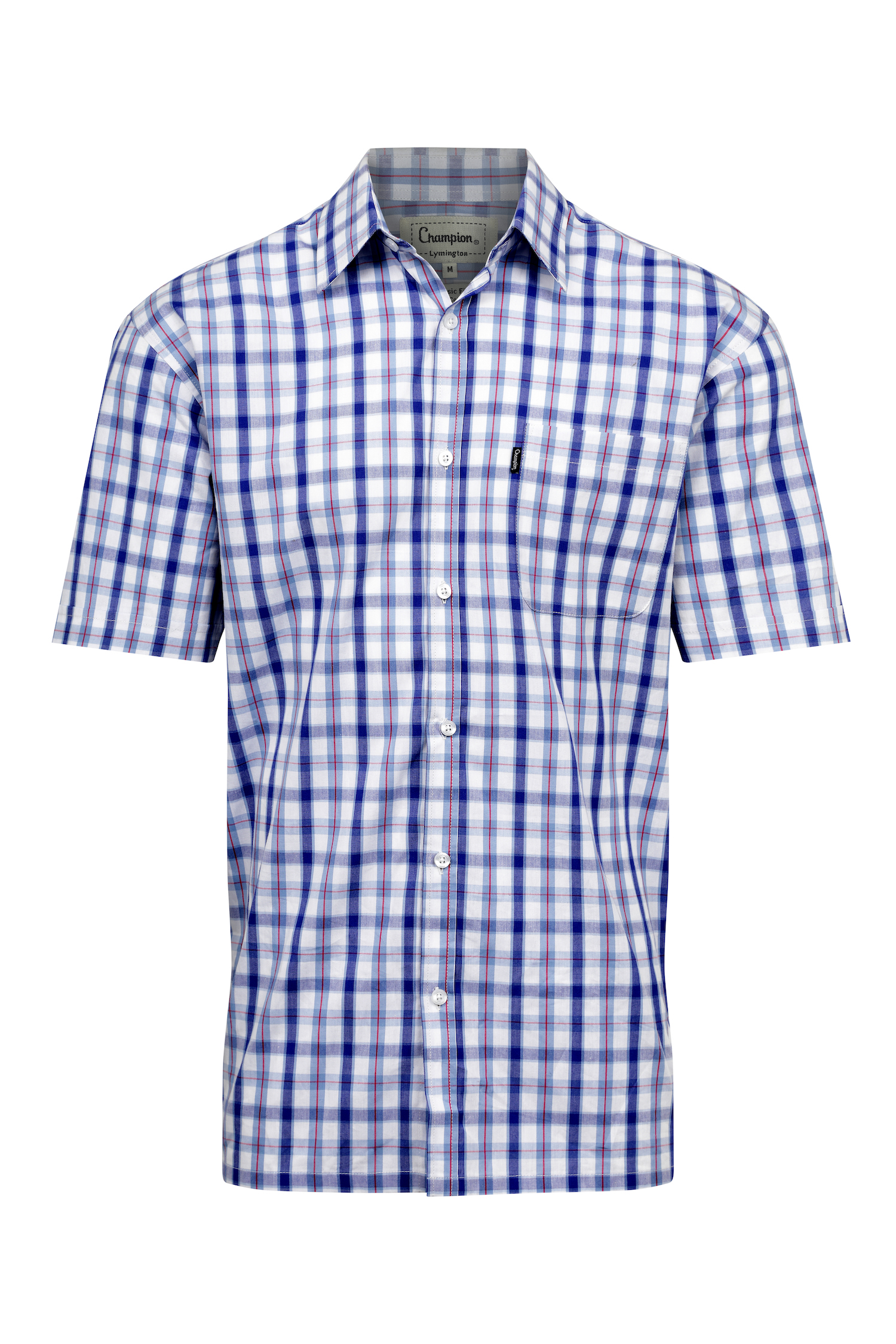 Champion Lymington Short Sleeve Shirt Blue - Edinburgh Outdoor Wear