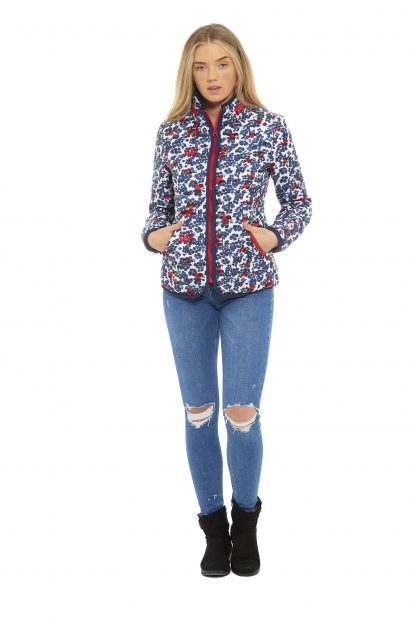 Arctic Storm Ladies Bromley Puffa Jacket Navy Floral