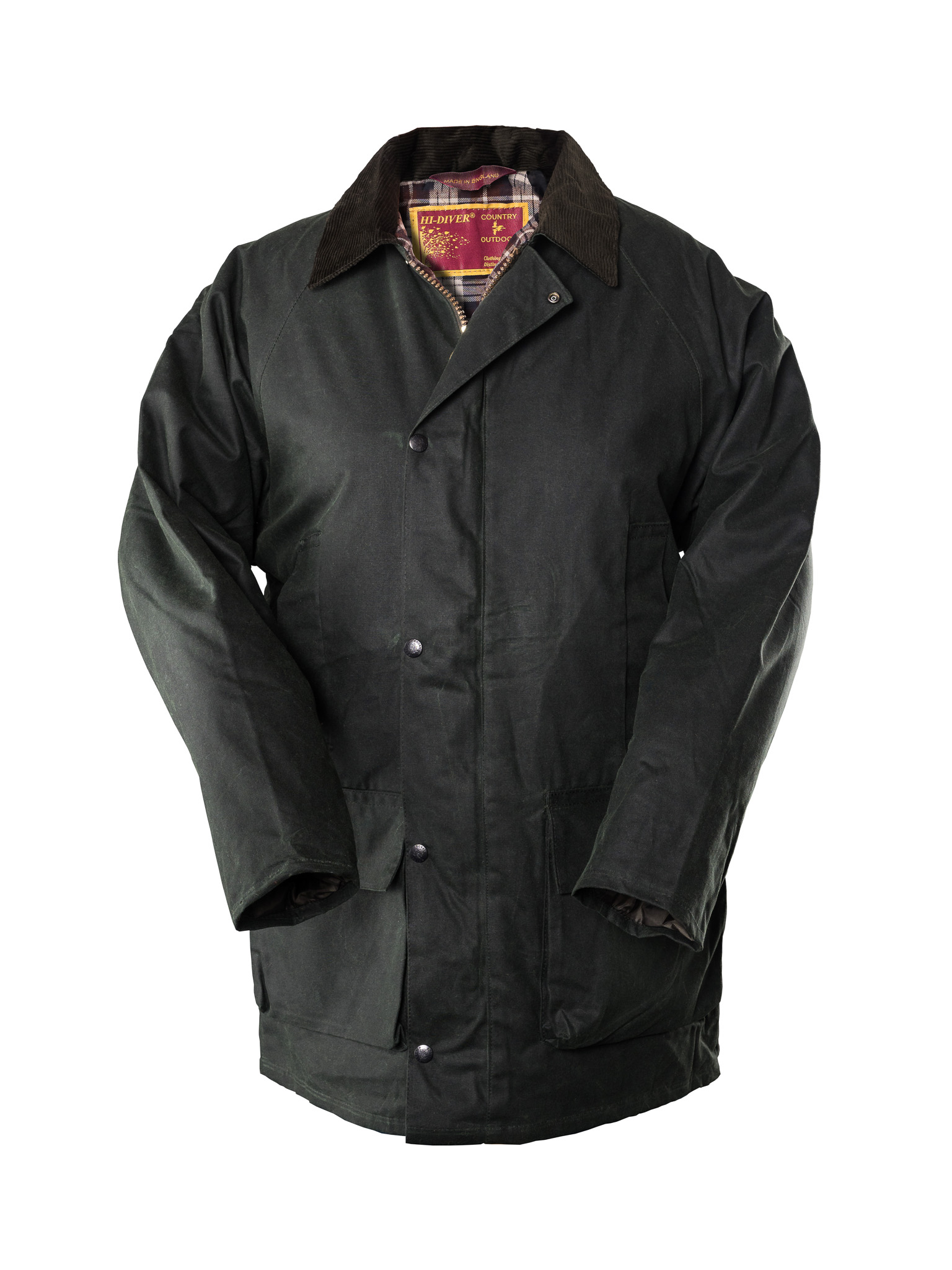 EdinburghOutdoorWear Ladies Wax Jacket Olive Edinburgh Outdoor Wear