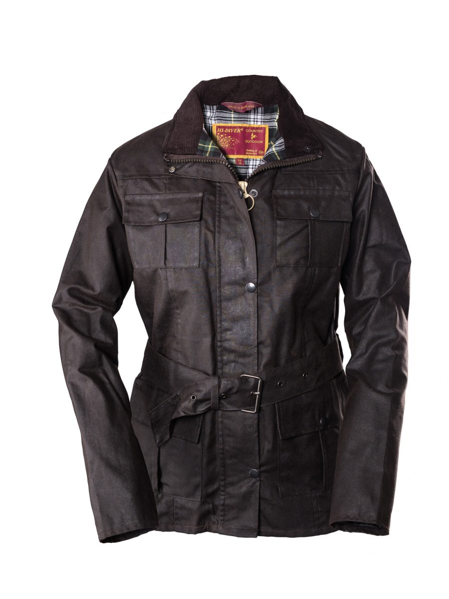 Hi Diver Women s Belted Wax Jacket Brown Edinburgh Outdoor Wear