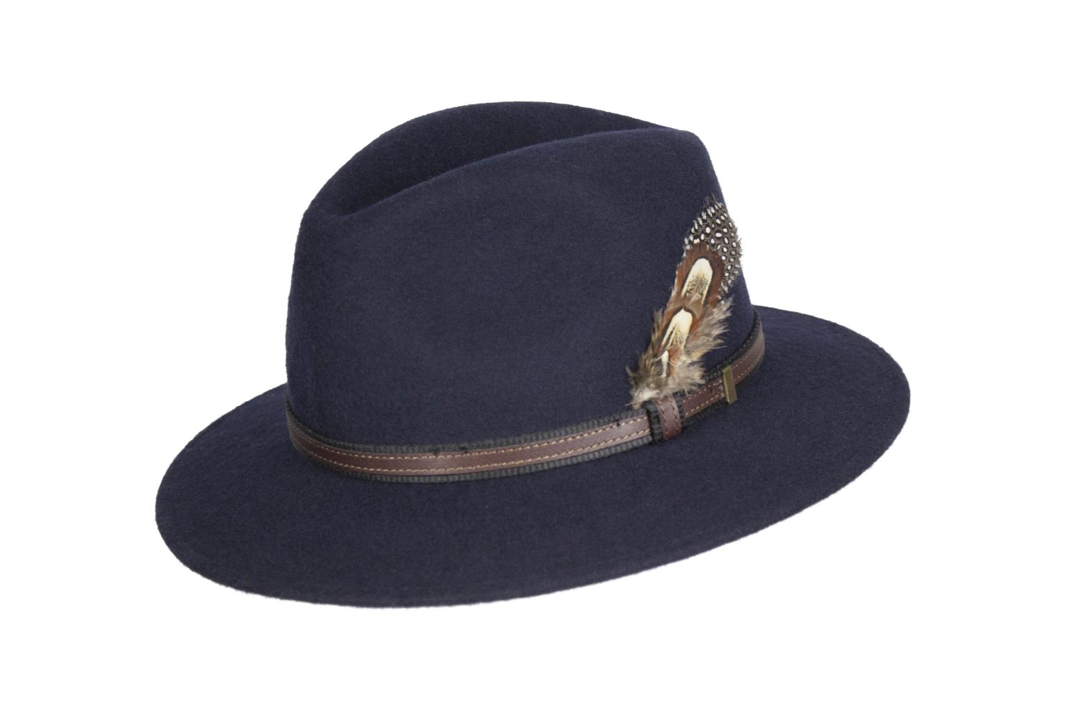 Oxford Blue Fedora Wool Hat Navy Edinburgh Outdoor Wear