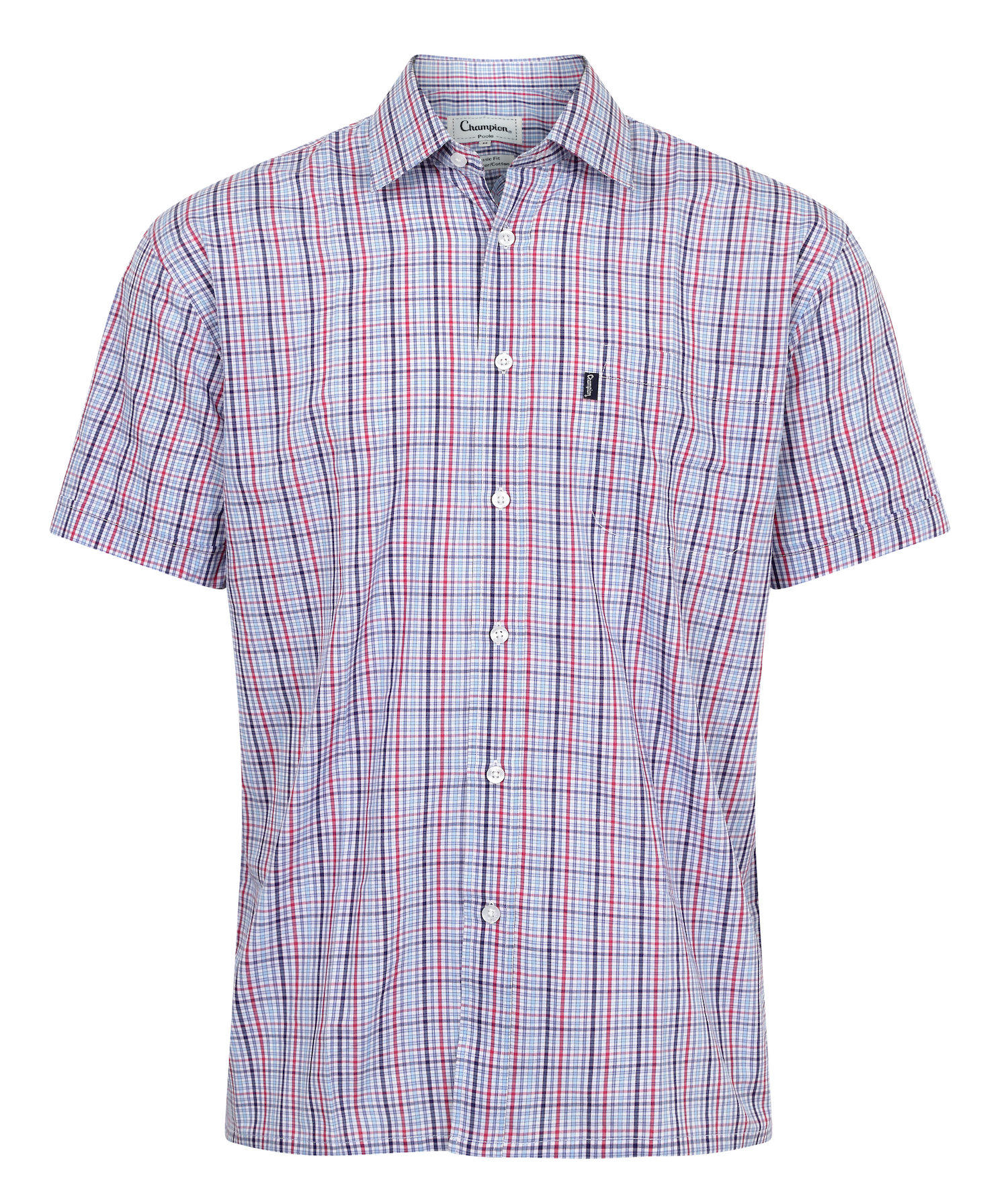 Pink and blue champion shirt discount