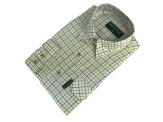 Oxford Blue Fiskar Shirt - Yellow