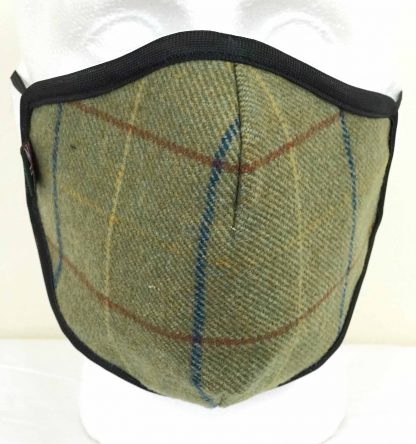 Country Tweed Face Mask - Oxford Blue