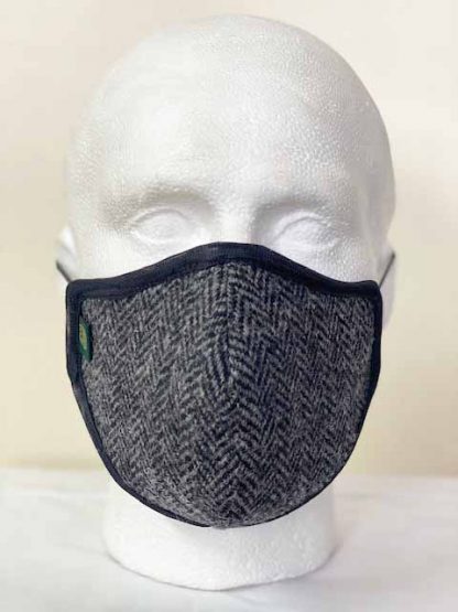 Oxford Blue Country Harris Tweed Face Mask Herringbone