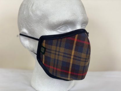 Oxford Blue Country Cotton Plaid Face Mask