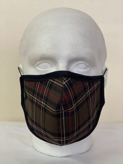 Oxford Blue Country Cotton Plaid Face Mask