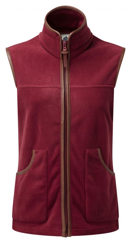 ShooterKing Ladies Performance Fleece Gilet Bordeaux