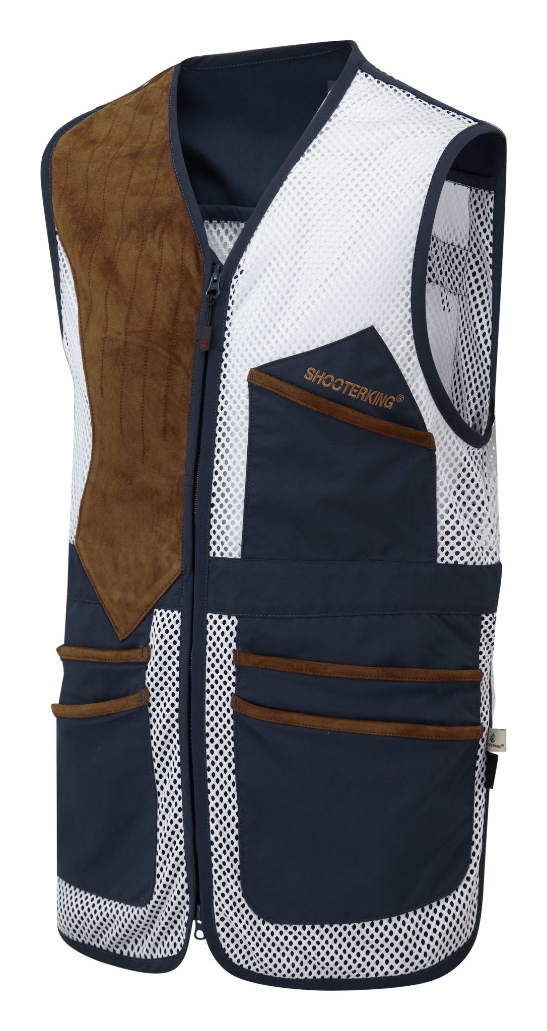 ShooterKing Clay Shooter ProTrap Vest Blue/White Edinburgh Outdoor