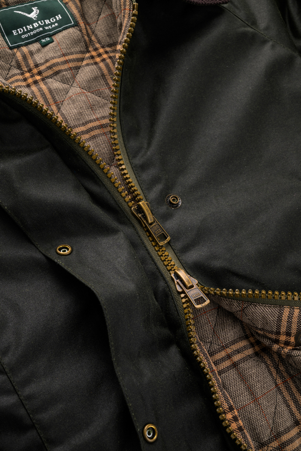 Edinburgh Outdoor Wear Women's Wax Jacket - Olive