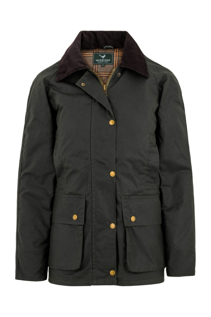 Ediburgh Outdoor Wear Ladies Green Hooded Jacket-1a-Low Res