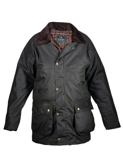 Edinburgh Outdoor Wear Men's Wax Jacket - Olive - Edinburgh Outdoor Wear