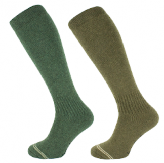 Oxford Blue Mens Knee High Lambswool Socks Khaki Green