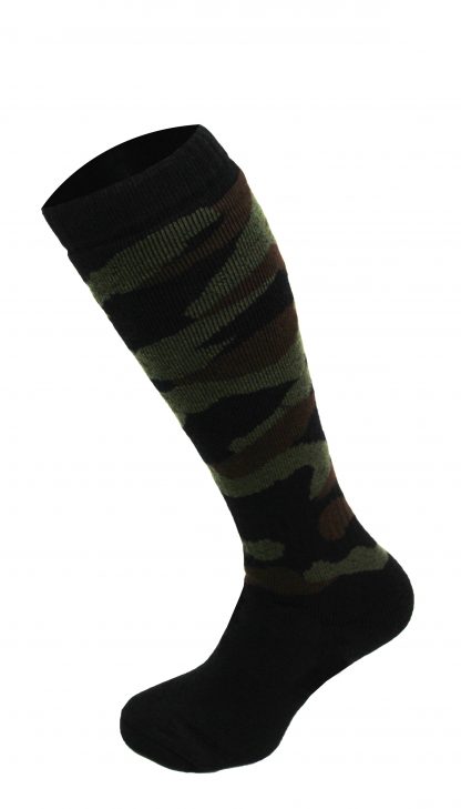 Oxford Blue Mens Knee High Camo Socks Black