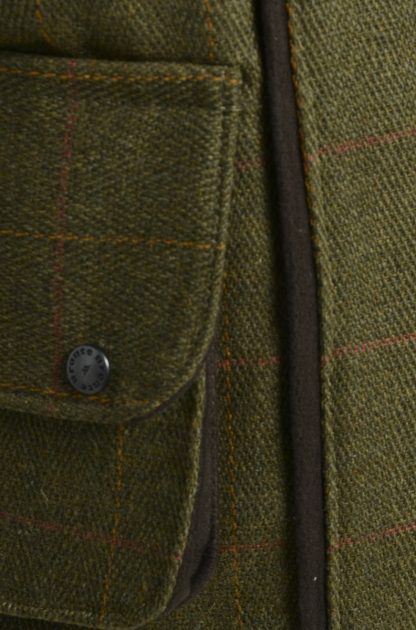 Bronte Derby Tweed Gilet Olive