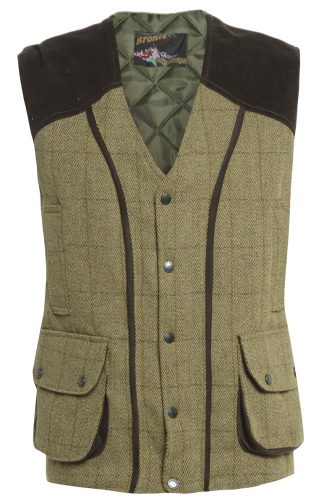 Bronte Derby Tweed Gilet Beige