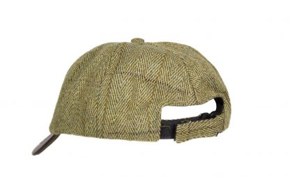 Edinburgh Outdoor Wear Leather Peak Tweed Baseball Cap