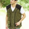 Bronte Derby Tweed Gilet Olive
