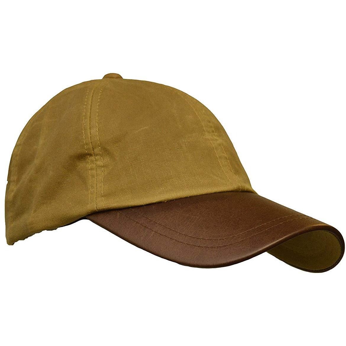 Edinburgh Outdoor Wear Leather Baseball Cap Tan Edinburgh