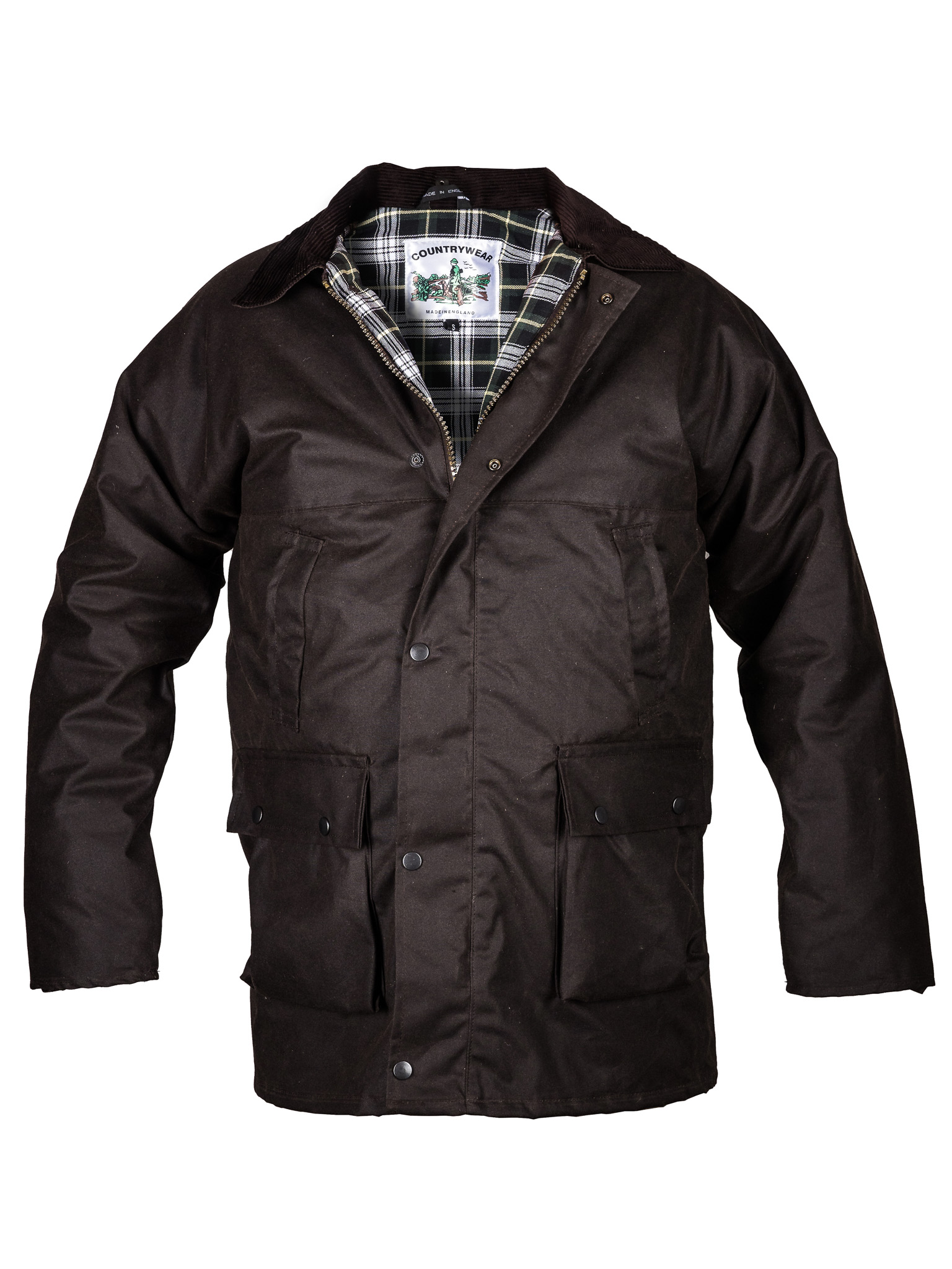 Edinburgh Outdoor Wear Men's Countrywear Wax Jacket - Brown - Edinburgh ...