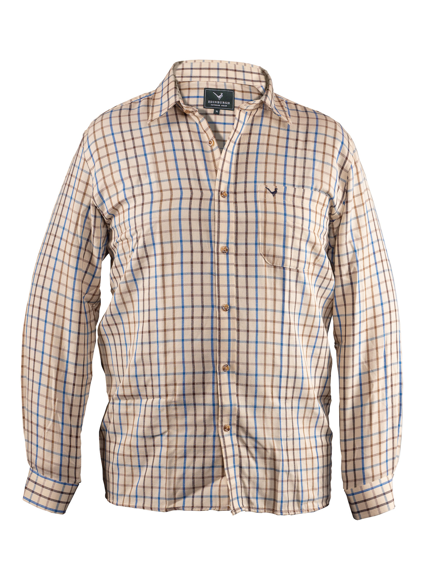Edinburgh Outdoor Wear Men's Sterling Shirt Brown/Blue Edinburgh