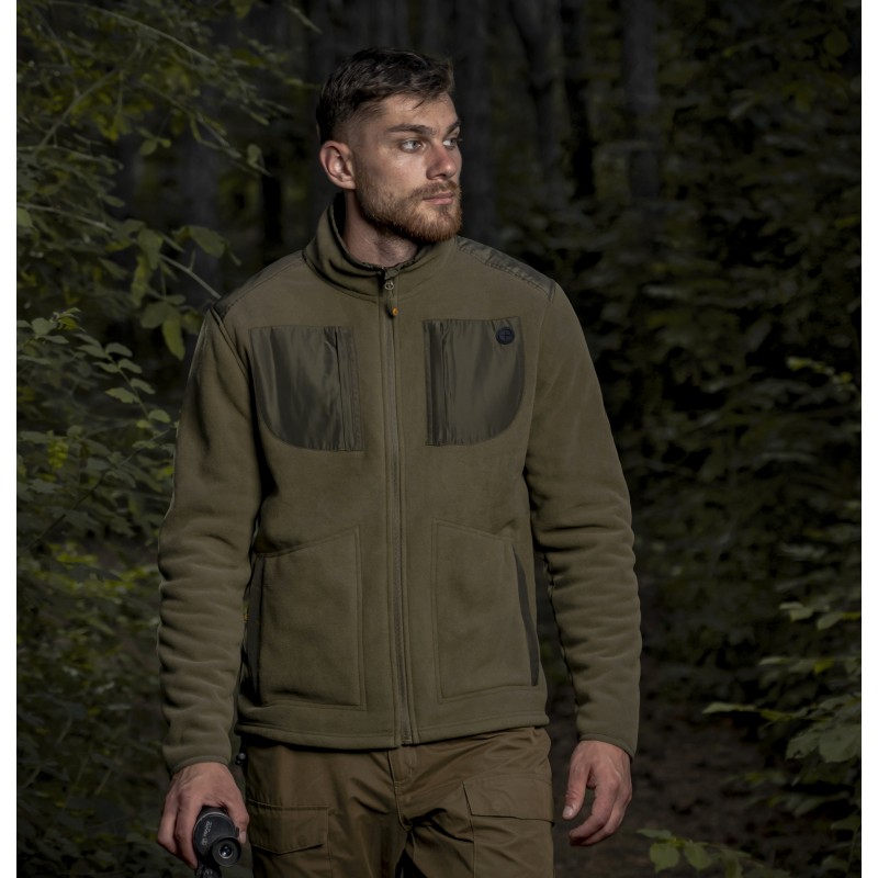 Chameleon Hunting Montium Fleece Jacket Olive Edinburgh