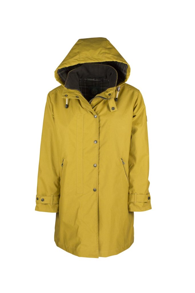 Oxford Blue Women's Brighton Parka Jacket Mustard Edinburgh Outdoor