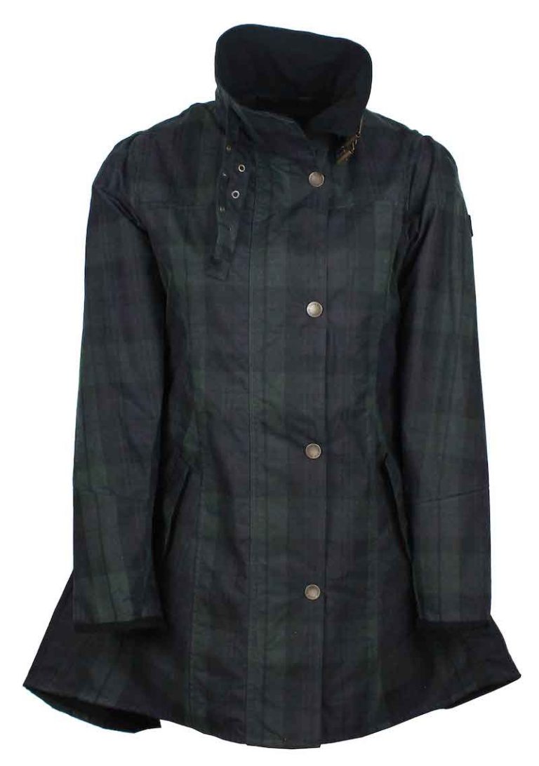 Oxford Blue Women's Katrina Wax Jacket Tartan Edinburgh Outdoor Wear