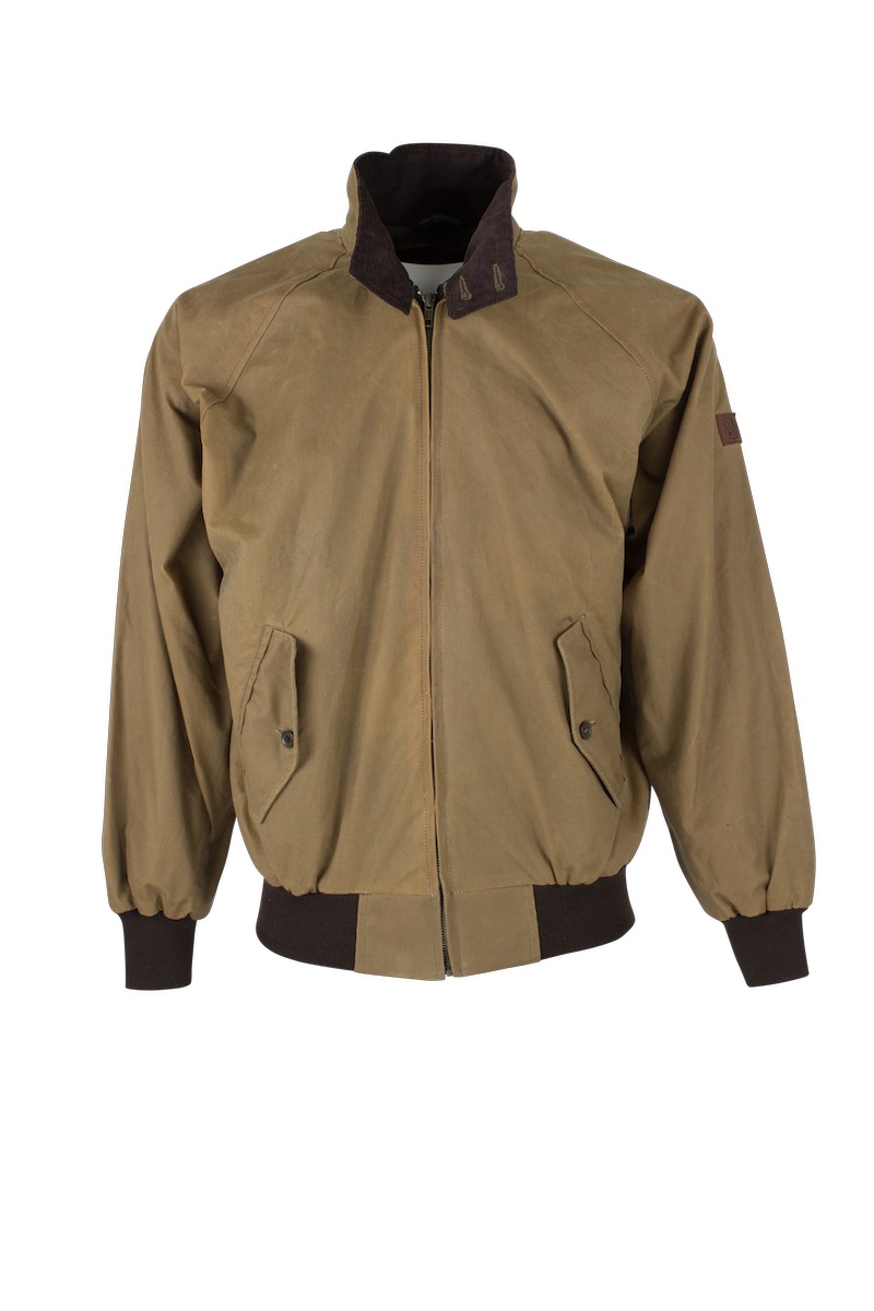 Oxford Blue Harrington Wax Jacket - Sand - Edinburgh Outdoor Wear