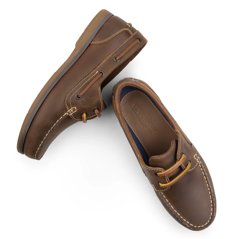 Catesby Ladies Leather Pippa Deck Shoe - Brown
