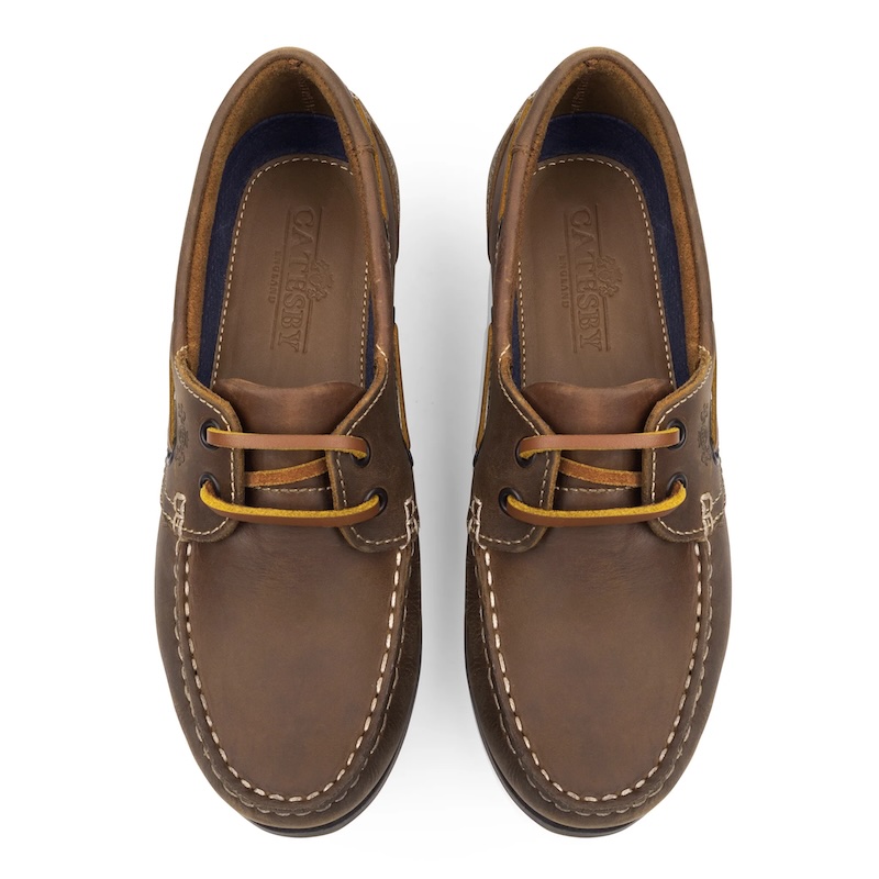 Catesby Ladies Leather Pippa Deck Shoe - Brown