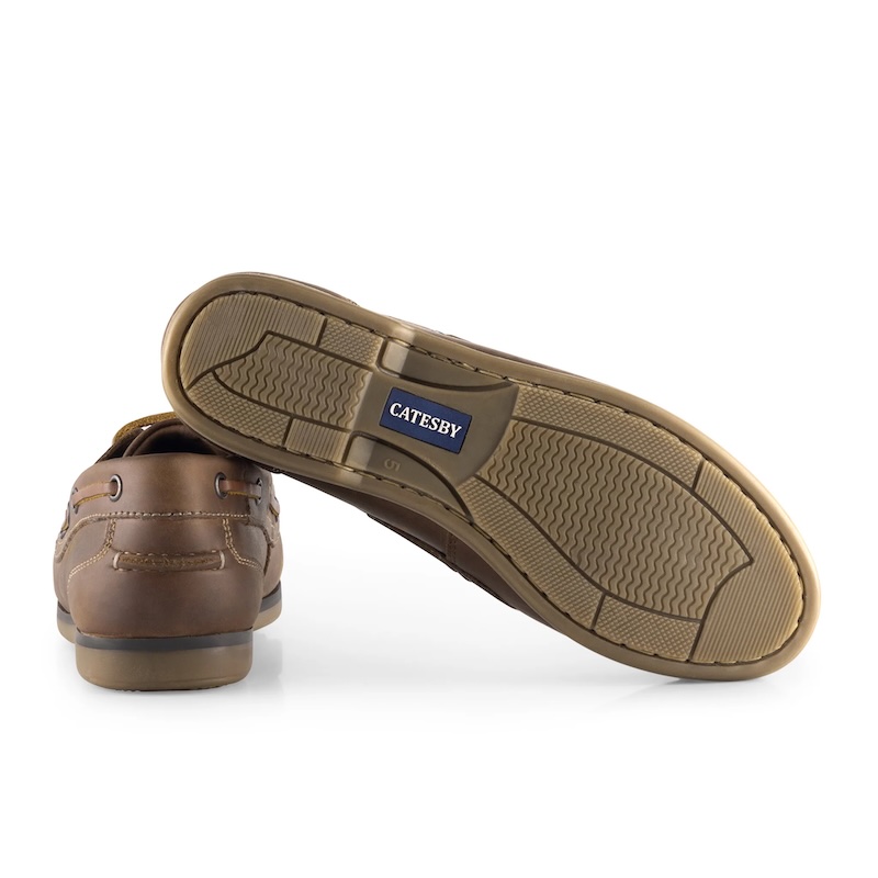 Catesby Ladies Leather Pippa Deck Shoe - Brown