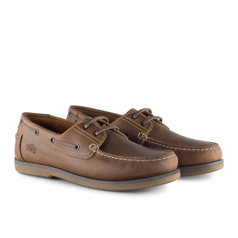 Catesby Ladies Leather Pippa Deck Shoe - Brown