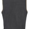 Percussion Men's Scotland Fleece Gilet in Grey with Beige trim - back view