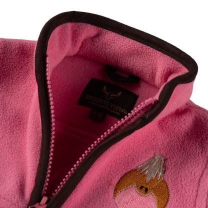 Regents View Kids Horse Fleece Jacket - Pink