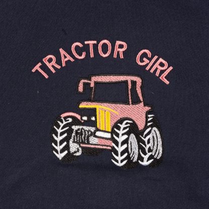 Regents View Kids Tractor Girl Hoodie - Pink