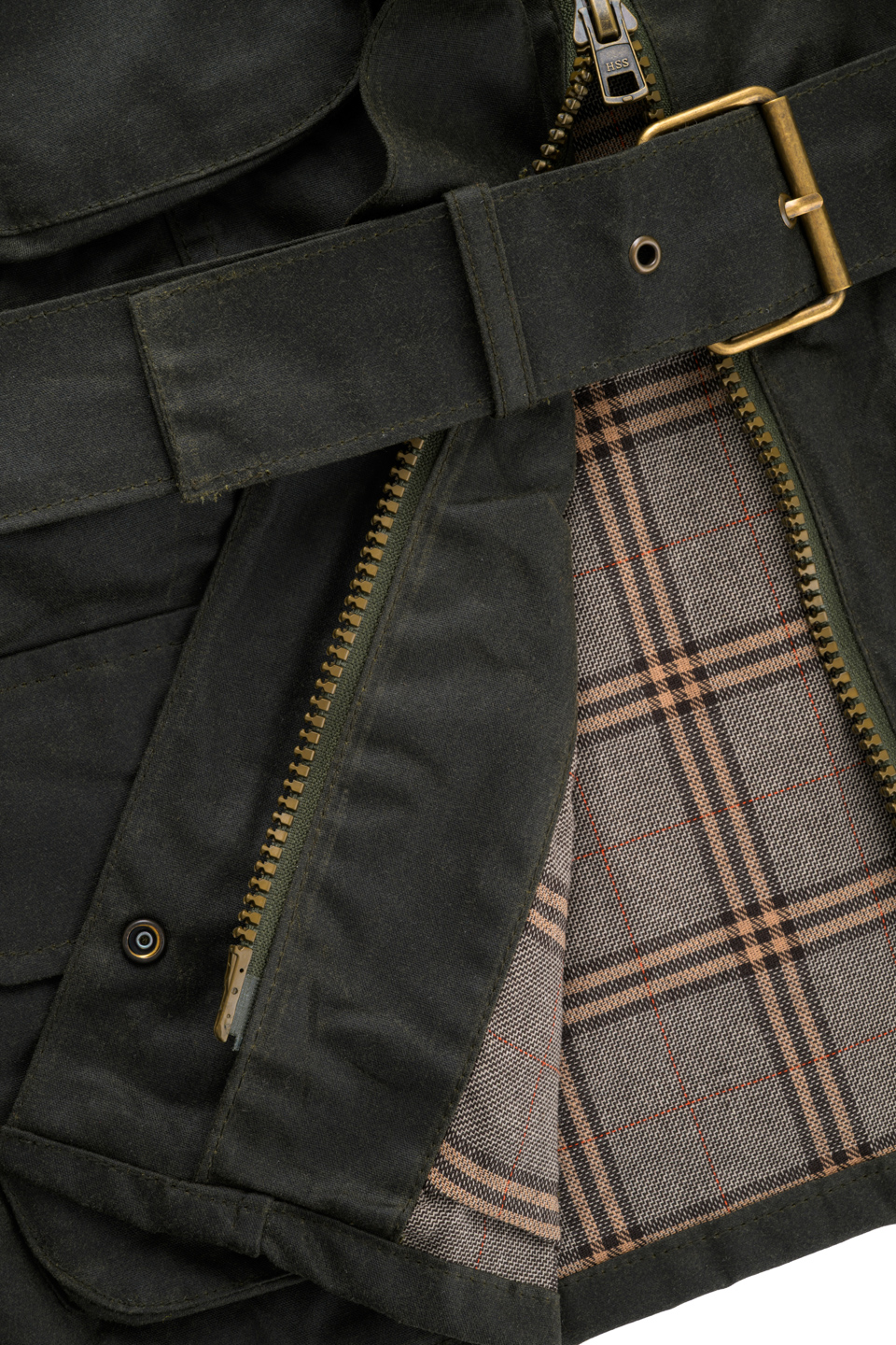 Edinburgh Outdoor Wear Women's Belted Wax Jacket - Olive