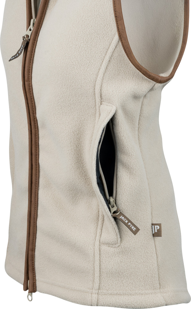 Jack Pyke Ladies Countryman Fleece Gilet - Mushroom