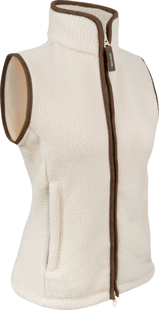Ladies Half Zip Sherpa Fleece Gilet - Sail