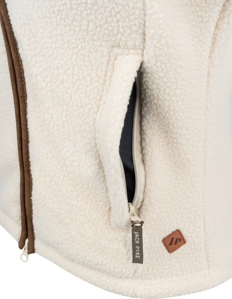 Ladies Half Zip Sherpa Fleece Gilet - Sail