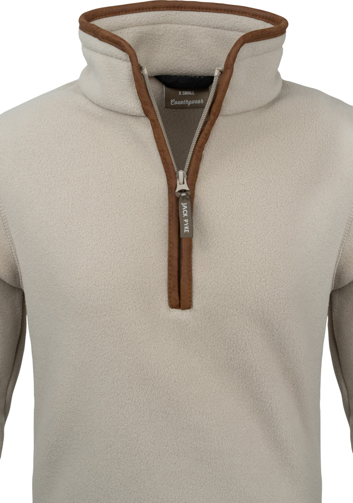 Jack Pyke Ladies Countryman Fleece Pullover - Mushroom
